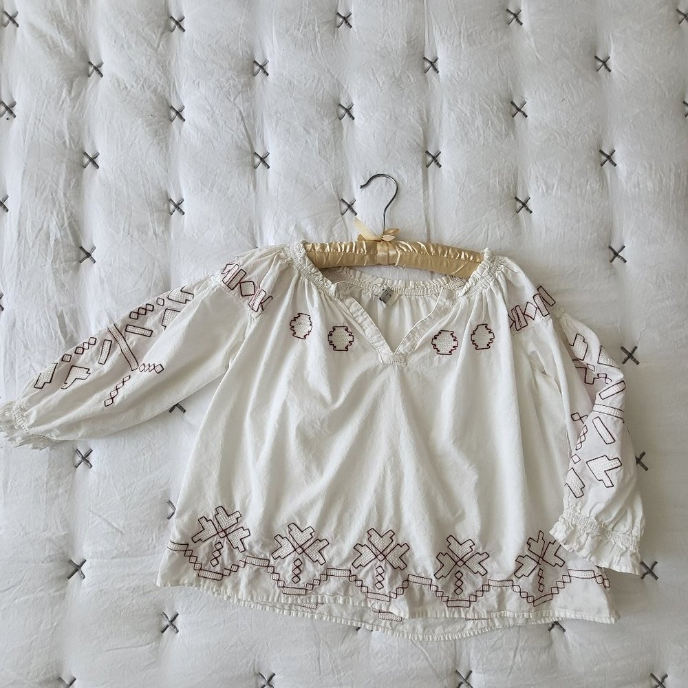harlyn by Anthropoligie Embroidered Blouse